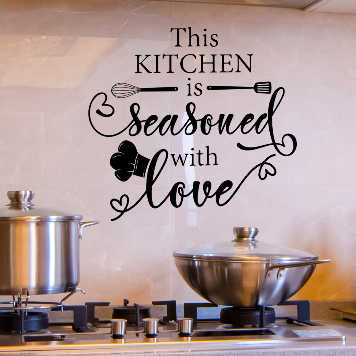 Adesivo de Parede para Cozinha Love: Decoração Moderna e Aconchegante | Hub Parts - Image 2