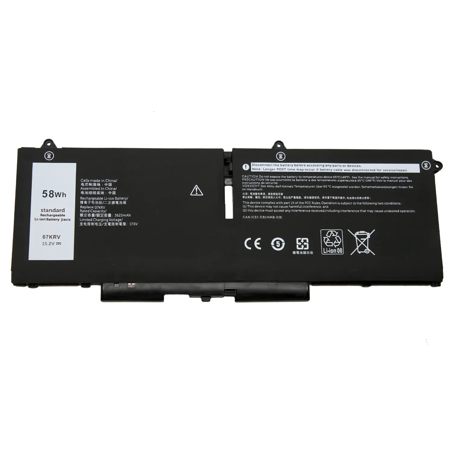 BATERIA PARA PORTÁTIL DELL LATITUDE 14 7430 7330 5430 5330 15.2 V 58 WH 07KRV