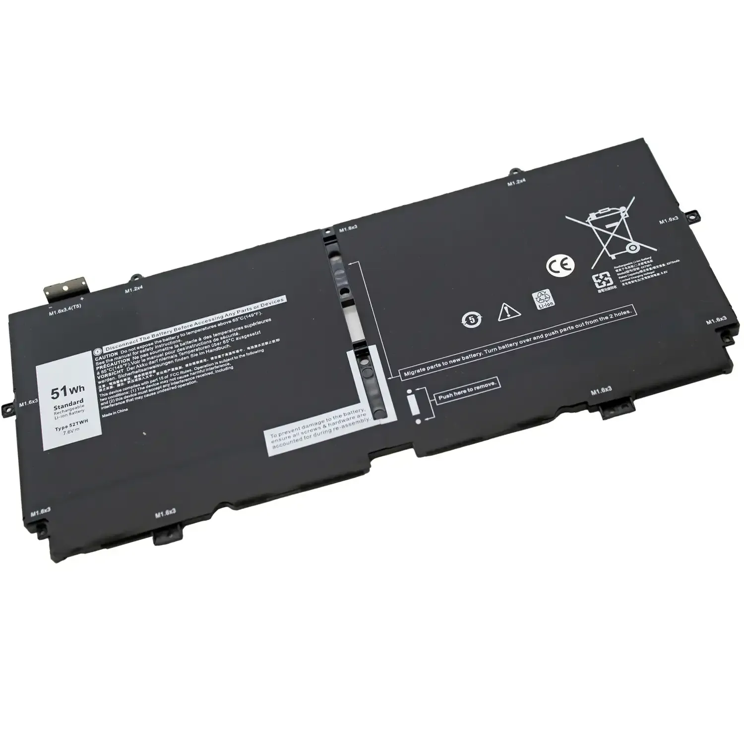 BATERIA PARA PORTÁTIL DELL XPS 13 7390 2-IN-1 XPS 13 9310 2-IN-1 52TWH - Image 3