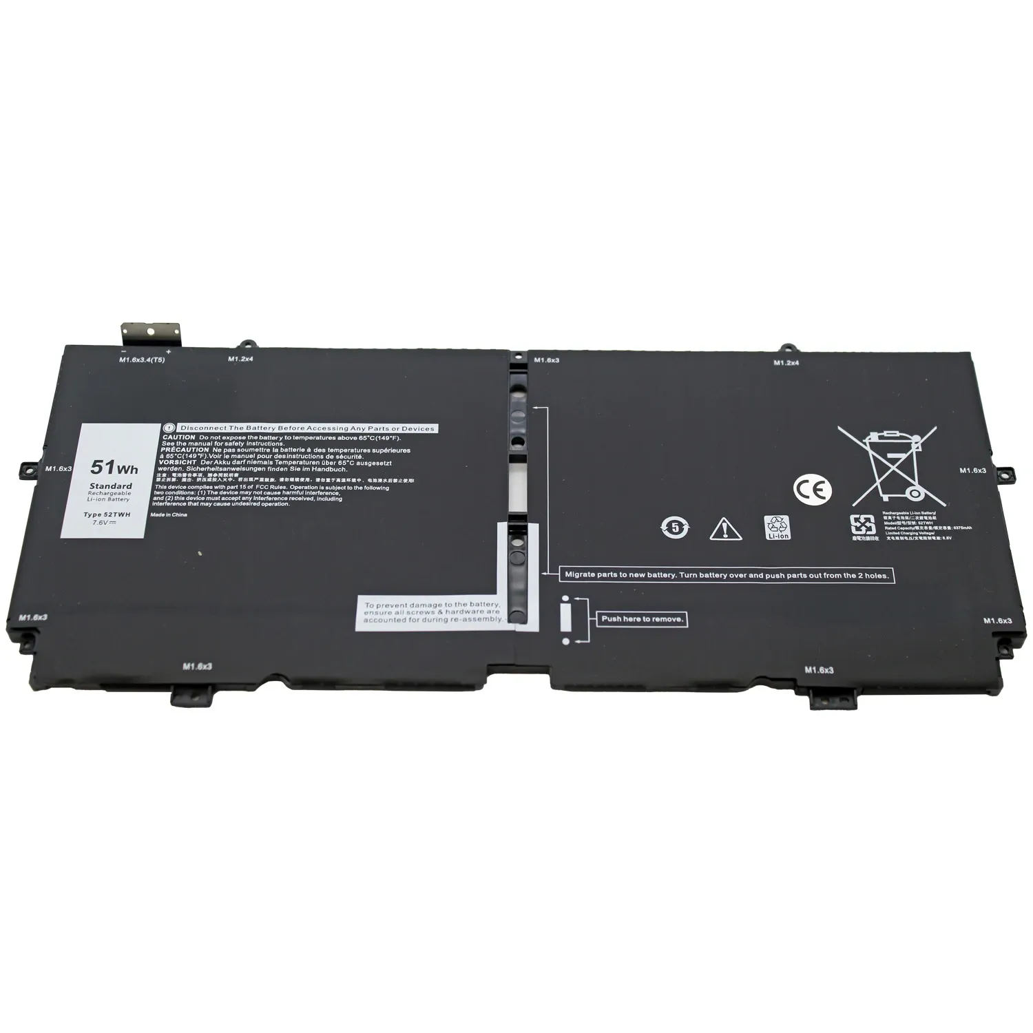 BATERIA PARA PORTÁTIL DELL XPS 13 7390 2-IN-1 XPS 13 9310 2-IN-1 52TWH