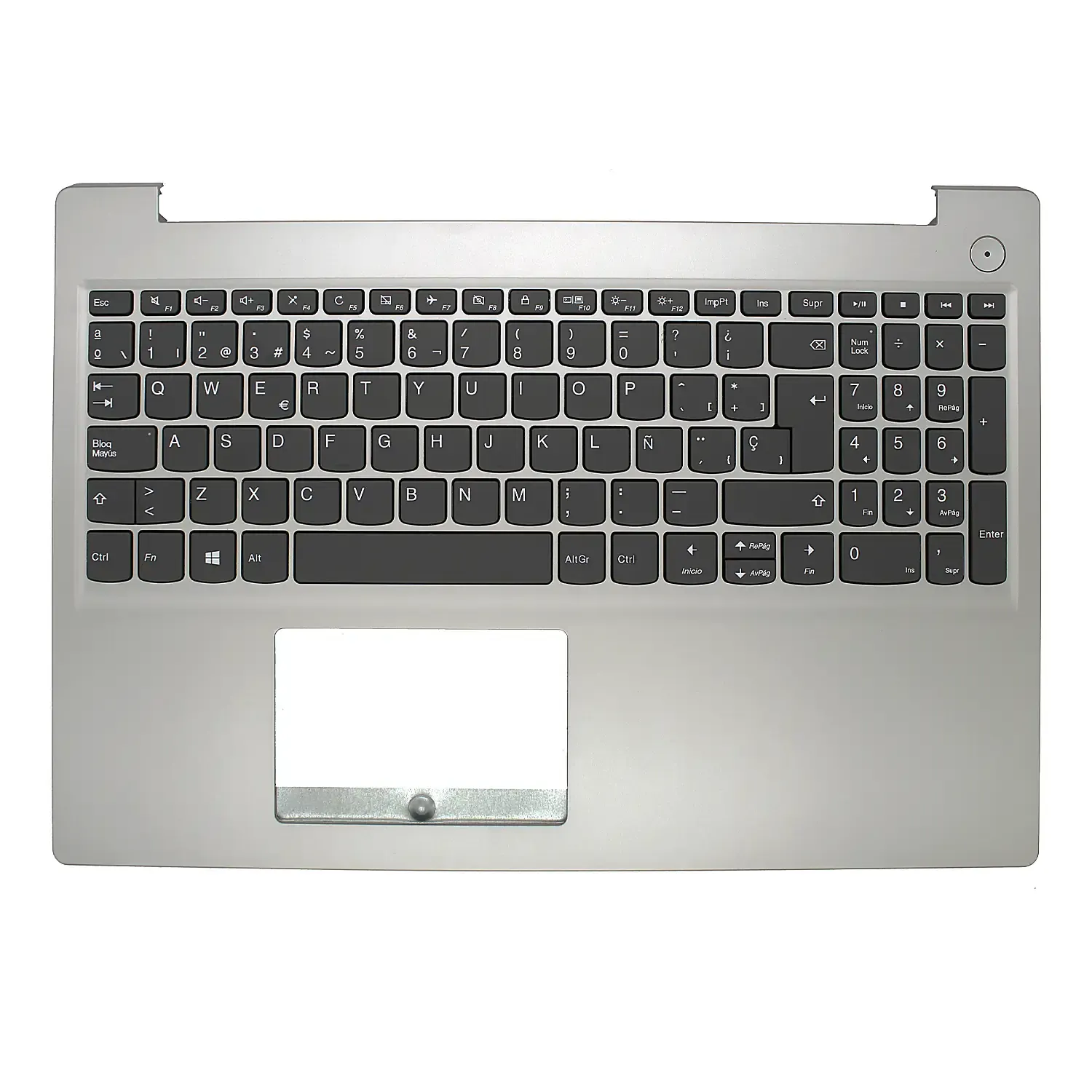 CARCAÇA SUPERIOR + TECLADO LENOVO IDEAPAD 3-15IIL05 3-15IML05 5CB0X57479 PRATA