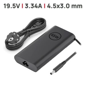 Carregador para Portátil Dell 19.5V 3.34A 65W Conector 4.5x3.0mm - Hub Parts