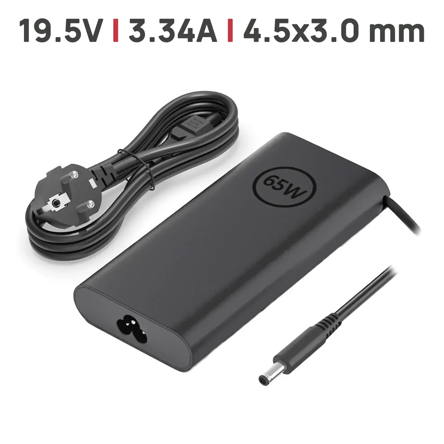 Carregador para Portátil Dell 19.5V 3.34A 65W Conector 4.5x3.0mm - Hub Parts