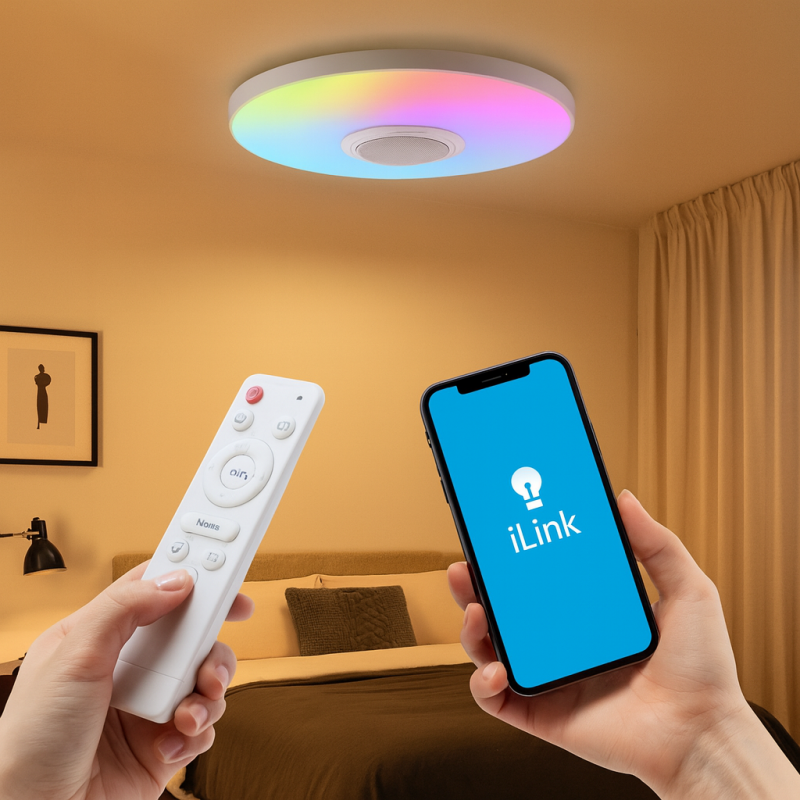 Luminária de Teto LEDME Magic 25W RGB+CCT - Controlo Remoto e App - Image 6