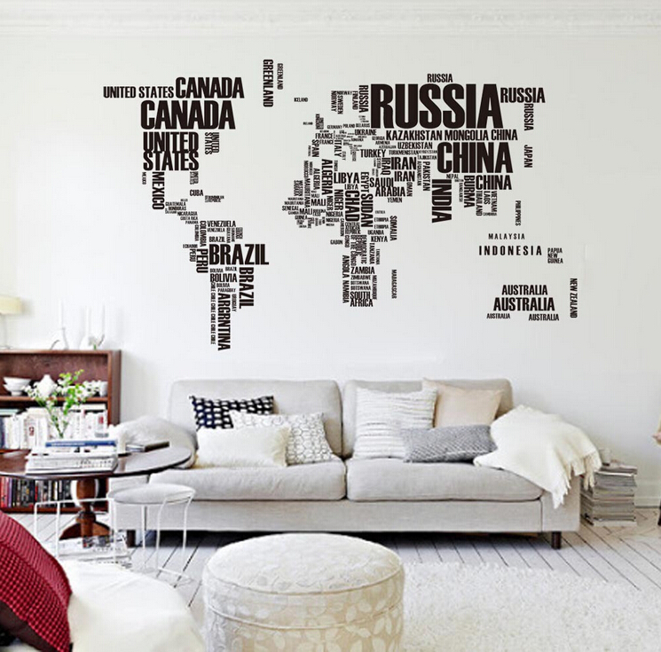 Adesivo de Parede Mapa Mundi Nomes dos Países - Decorativo, Educativo e Fácil Aplicação | Hub Parts - Image 6