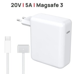 CARREGADOR PARA MACBOOK AIR/PRO M1 M2 M3 M4 67W MAGSAFE 3 COM CABO TRANÇADO USB-C PARA T DE 2M