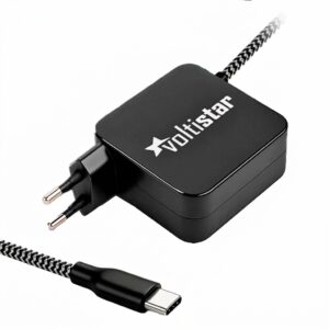 Carregador USB-C Multitensão para Portátil 5V-20V 2.25A 45W Preto Cabo Trançado