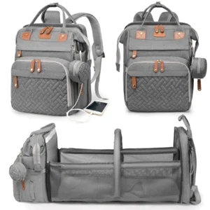 Mochila Maternidade Multifuncional USB 19 Bolsos Impermeável Ergonômica - Hub Parts