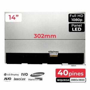 ECRÃ 14" ATNA40CU06-0 PARA PORTÁTIL SEM MOLDURA