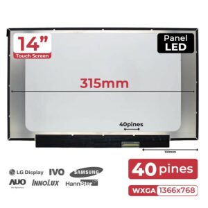 ECRÃ LED BRILHO DE 14" M15330-001 TÁTIL 40 PIN PARA PORTÁTIL HP CHROMEBOOK 14A-CA0030WM 14A-CA