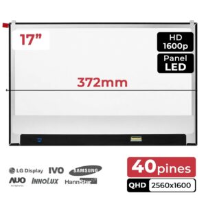 ECRÃ LED MATE DE 17" PARA PORTÁTIL LG 17Z90R LP170WQ2-SPB1 FHD 40 PINOS