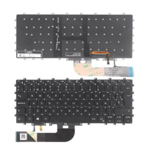 TECLADO RETROILUMINADO PARA LAPTOP DELL 9575 XPS 15 9575 PRECISION 5530 2 EM 1, PRETO