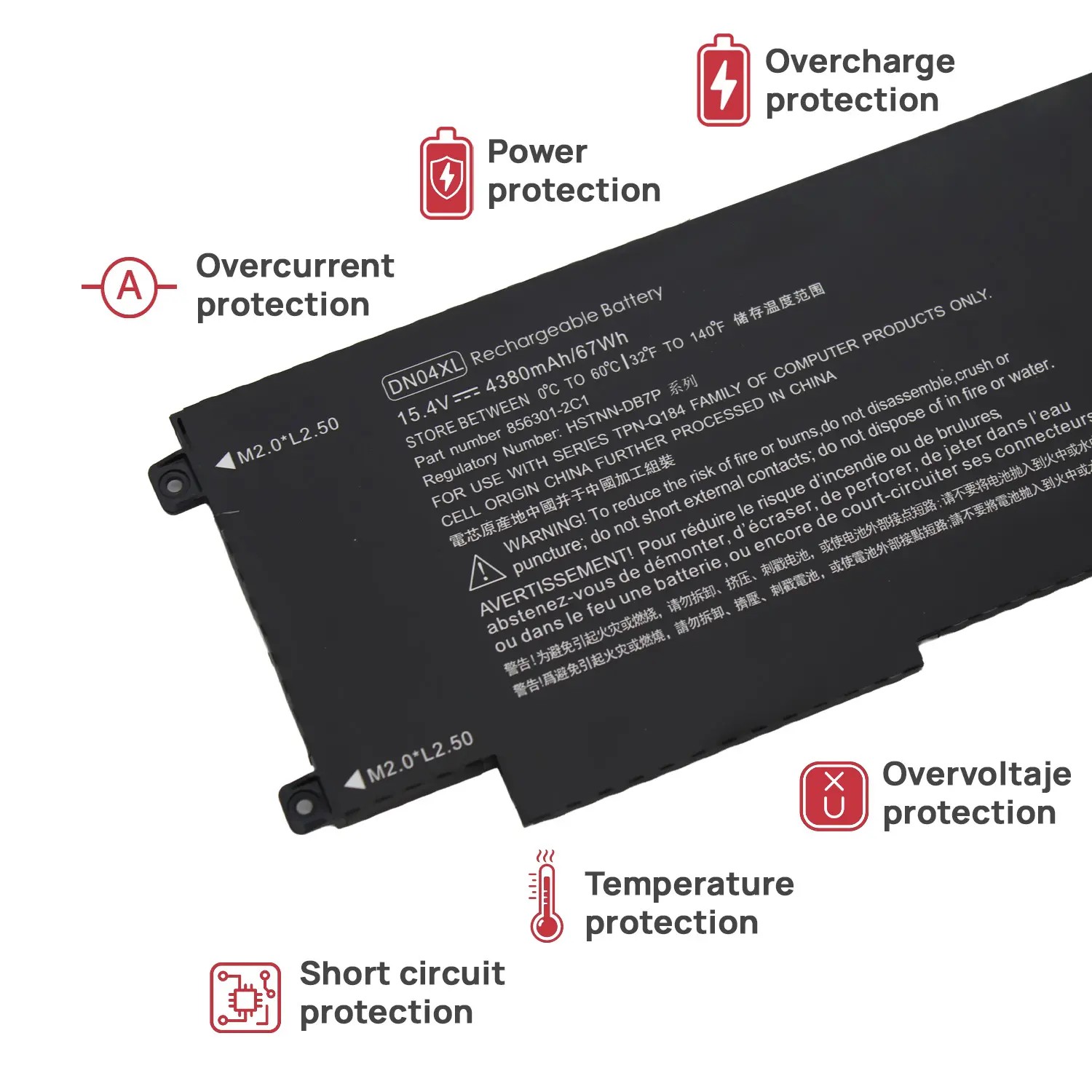 BATERIA DN04XL PARA PORTÁTIL HP ZBOOK X2 G4 3FB84UT 3FB88UT 3JY50UT 3UA47UT 3WP24UT 3XP65UT 3XT78UT 3TP54UT - Image 5