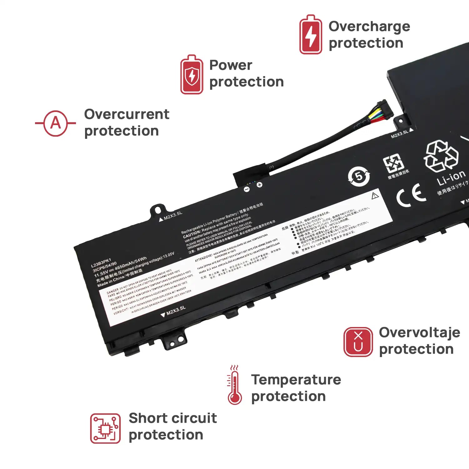 BATERIA PARA PORTÁTIL LENOVO IDEAPAD SLIM 5-14IHP9 15IRH9 16AHP9 | L23B3PK1 11.55V - Image 4