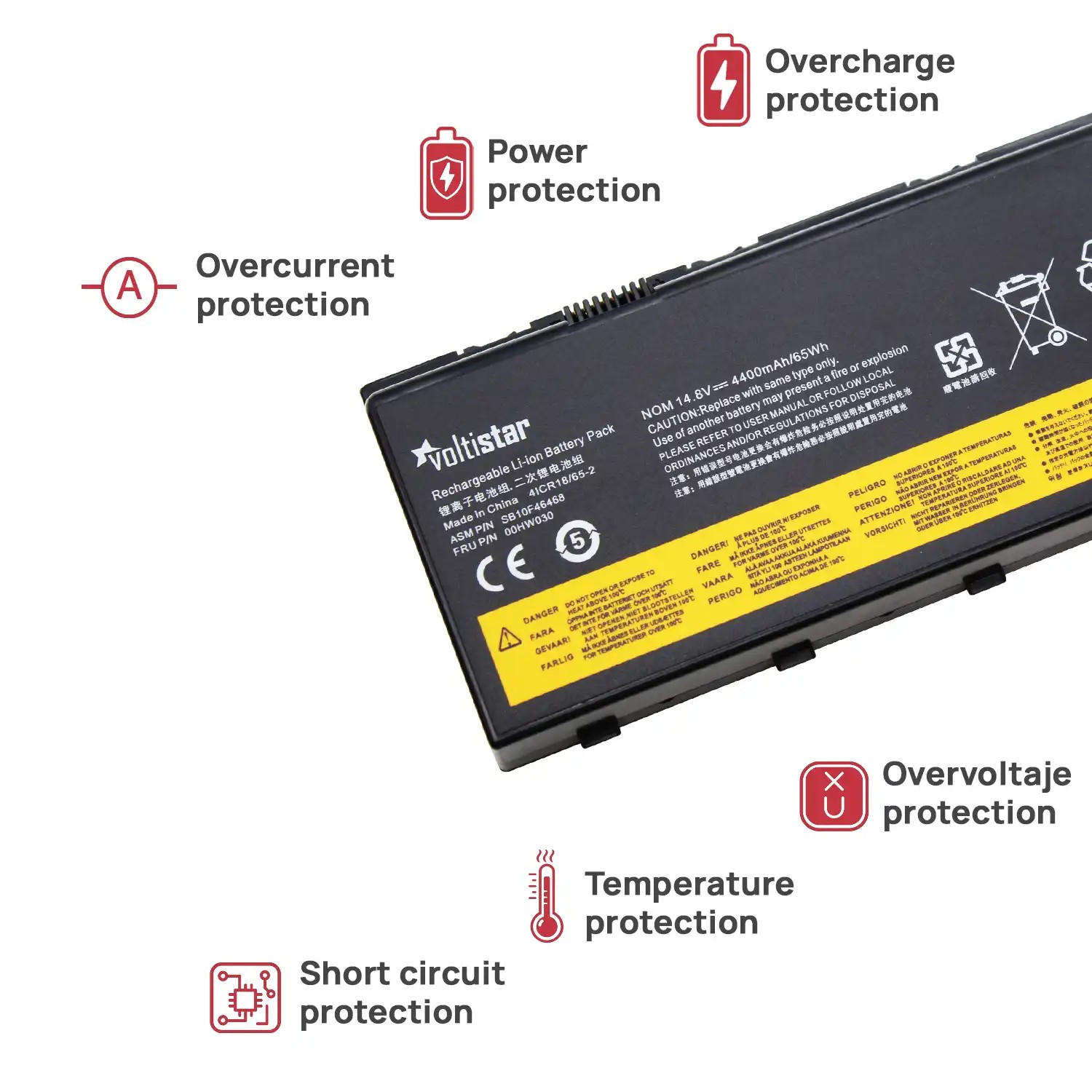 BATERIA PARA PORTÁTIL LENOVO THINKPAD P70 P71 | 00HW030 SB10F46468 14.8V - Image 4
