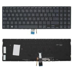 TECLADO PARA PORTÁTIL ASUS ZEENBOOK PRO 15 UX535L UX535LH UX535LI UX535QA UX535QE VERDE CINZA RETROILUMINAÇÃO