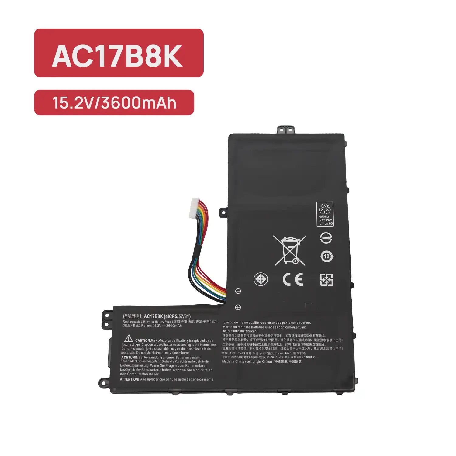 BATERIA AC17B8K PARA PORTÁTIL ACER SWIFT 3 SF315-52 SF315-52G SF315-52G-51AK - Image 2
