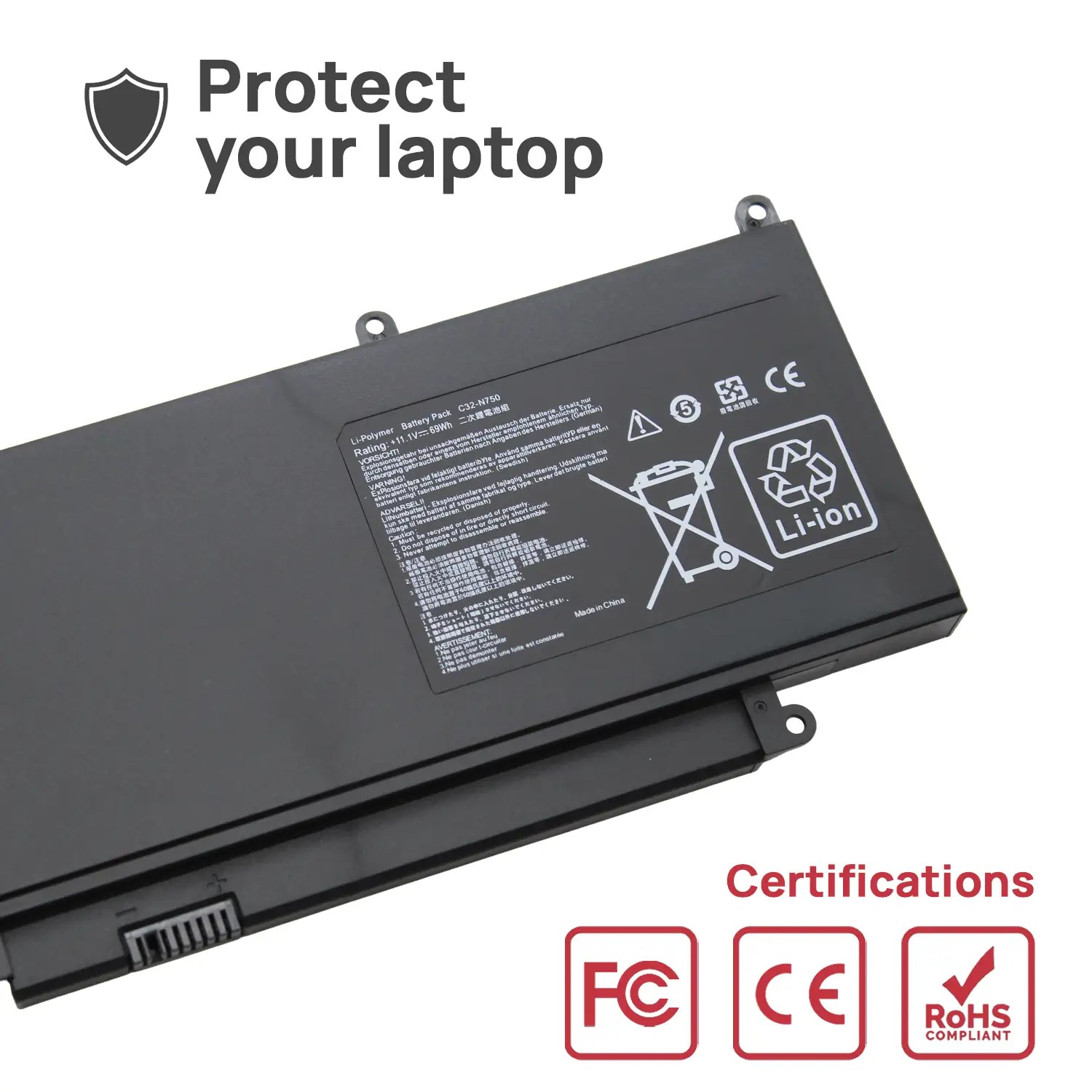 BATERIA C32-N750 PARA PORTÁTIL ASUS N750 N750J N750JK N750JV - Image 5