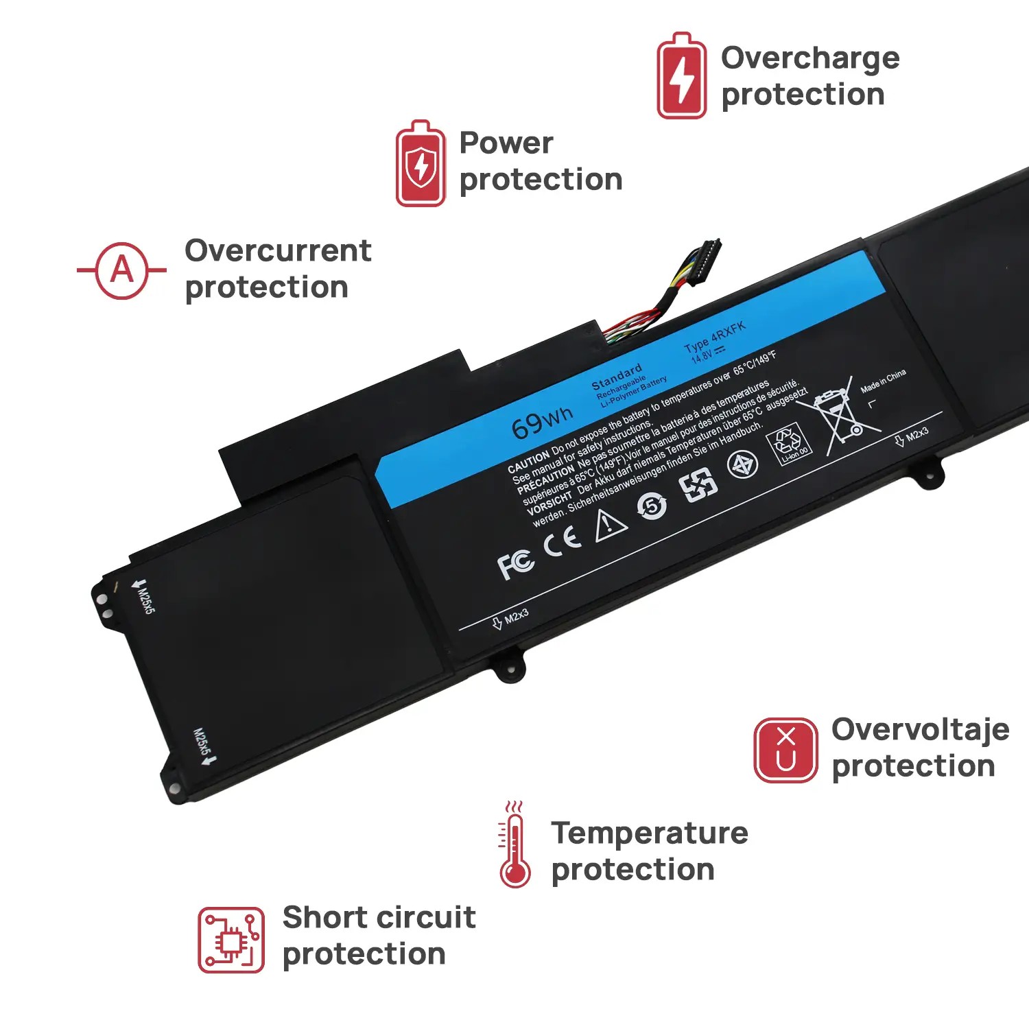 BATERIA 4RXFK PARA PORTÁTIL DELL ULTRABOOK XPS 14 L421 L142X - Image 4
