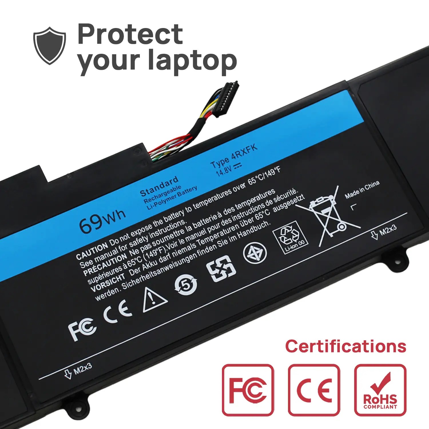 BATERIA 4RXFK PARA PORTÁTIL DELL ULTRABOOK XPS 14 L421 L142X - Image 5