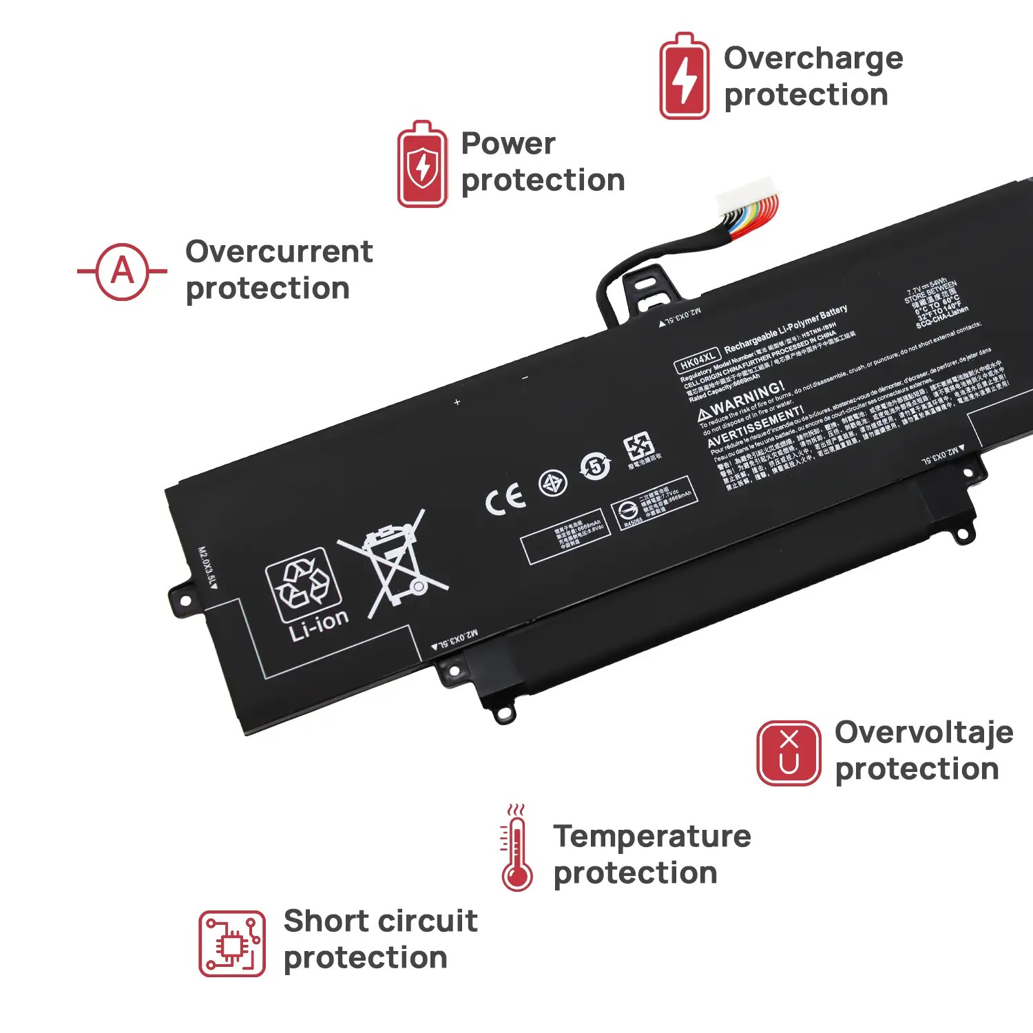 BATERIA HK04054XL PORTÁTIL HP ELITEBOOK X360 1030 G7 G8 1040 G7 G8 SERIES 54WH - Image 4